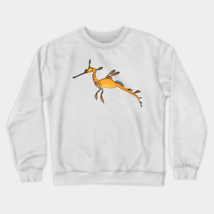 Weedy seadragon cartoon illustration Crewneck Sweatshirt